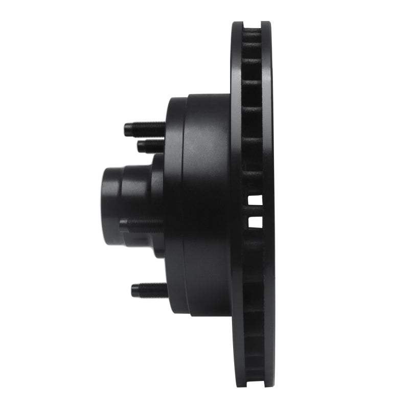 R1 Concepts R1 73-93 Ford E-150 Econoline Front Left Drilled & Slotted Black Brake Rotor