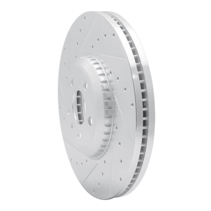 R1 Concepts R1 20-25 Jaguar E-Pace Front Left Drilled & Slotted Silver Brake Rotor