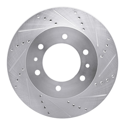 R1 Concepts R1 06-10 Hummer H3T Front Right Drilled & Slotted Silver Brake Rotor