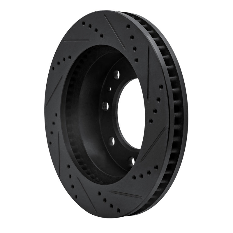R1 Concepts R1 06-11 Cadillac DTS Front Left Drilled & Slotted Black Brake Rotor
