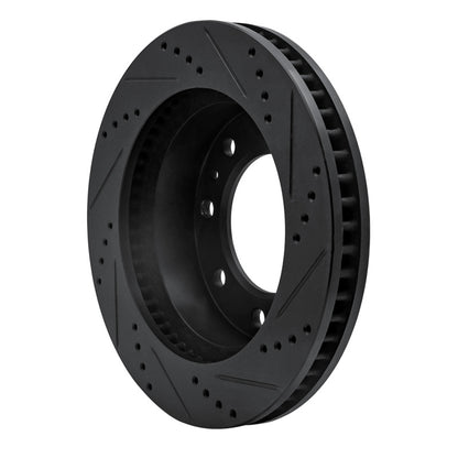 R1 Concepts R1 06-11 Cadillac DTS Front Left Drilled & Slotted Black Brake Rotor
