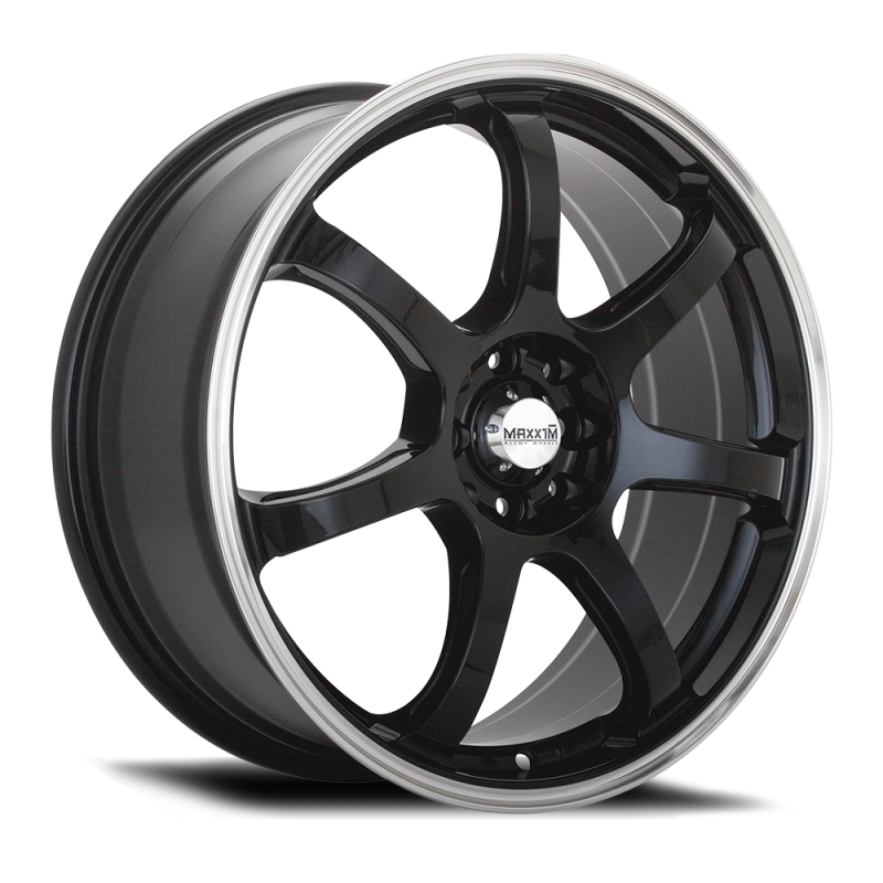 Konig Maxxim Knight 15x6.5 8x100/114.3 ET38 Gloss Black Lip Polish