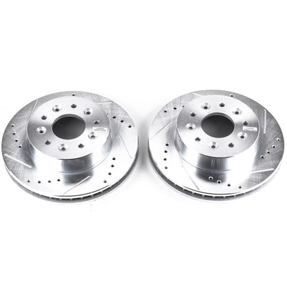 PowerStop Power Stop 63-82 Chevrolet Corvette Front Evolution Drilled & Slotted Rotors - Pair