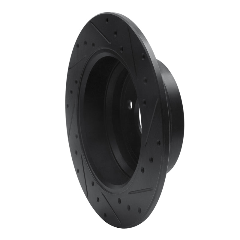 R1 Concepts R1 93-95 Volvo 850 Rear Left Drilled & Slotted Black Brake Rotor