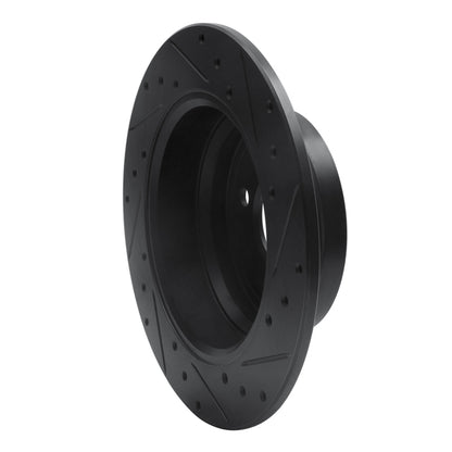 R1 Concepts R1 93-95 Volvo 850 Rear Left Drilled & Slotted Black Brake Rotor