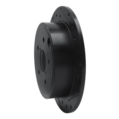 R1 Concepts R1 15-21 Subaru WRX Rear Right Drilled & Slotted Black Brake Rotor