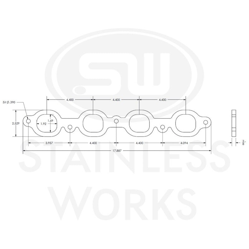 Stainless Works 2014+ Chevrolet LT1/LT4 Port Matched Header 304SS Exhaust Flanges 1-7/8in Primaries