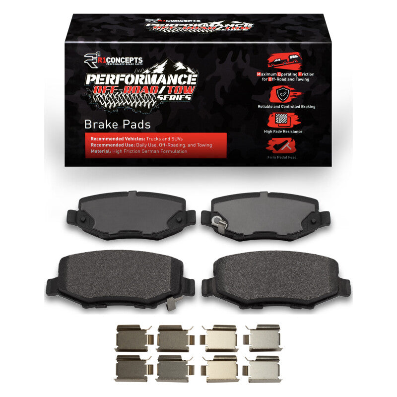 R1 Concepts R1 2007-2018 Dodge Nitro Rear Performance Off-Road/Tow Brake Pads & Hardware Kit