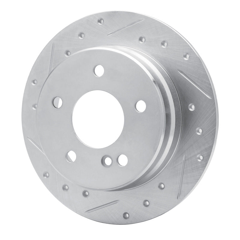 R1 Concepts R1 94-98 Mercedes-Benz C220 Rear Left Drilled & Slotted Silver Brake Rotor