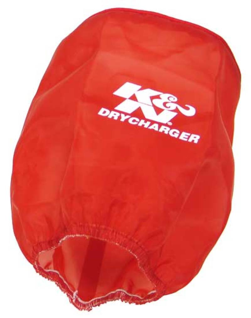 K&N Engineering K&N Drycharger Air Filter Wrap Red 6in Base ID x 5in Top ID x 6.5in Height