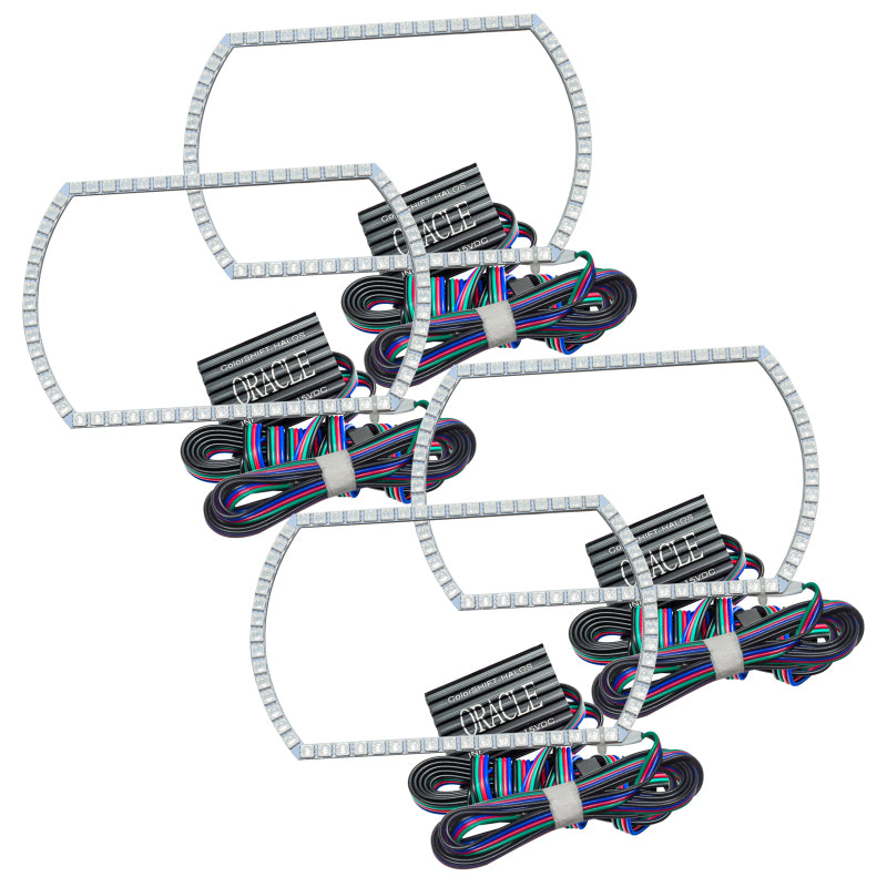ORACLE Lighting Oracle Chevy Silverado 07-13 Halo Kit Square Style - ColorSHIFT w/o Controller