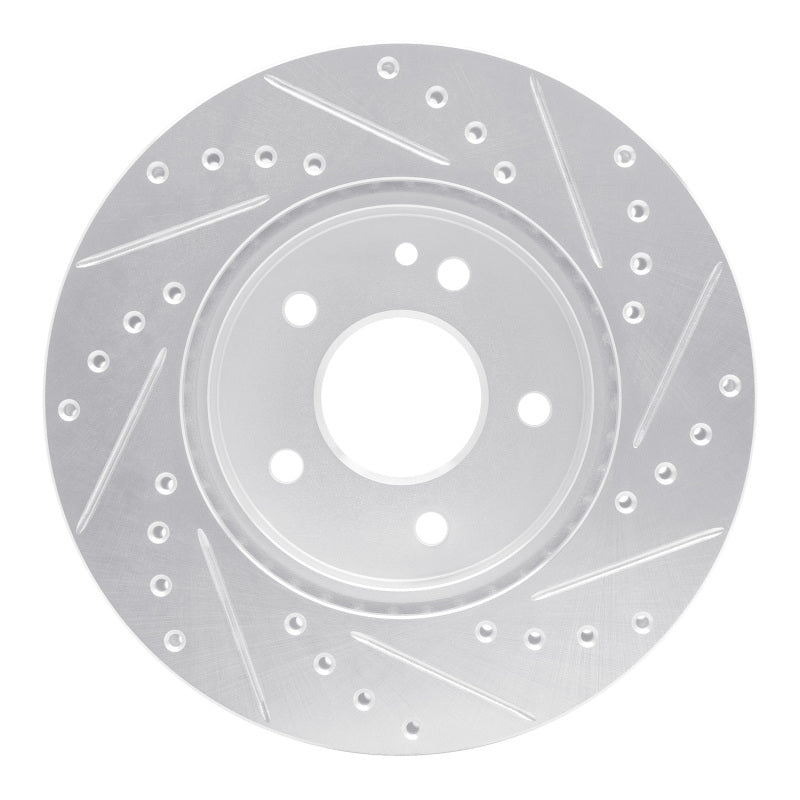 R1 Concepts R1 94-97 Mercedes-Benz C280 Front Left Drilled & Slotted Silver Brake Rotor