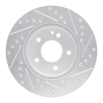 R1 Concepts R1 94-97 Mercedes-Benz C280 Front Left Drilled & Slotted Silver Brake Rotor
