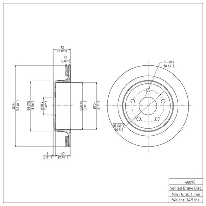 DFC 02-24 Chrysler Aspen Rear GeoSPEC Coated Rotor