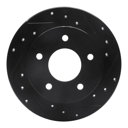 R1 Concepts R1 86-92 Buick Riviera Rear Right Drilled & Slotted Black Brake Rotor