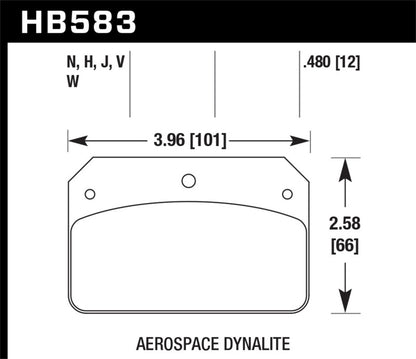 Hawk Performance Hawk DR-97 Brake Pads for Aerospace Dynalite Caliper w/ 0.218in Center Hole