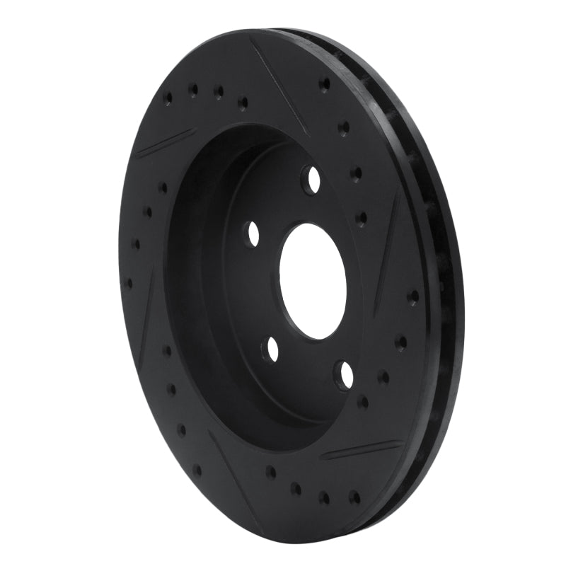 R1 Concepts R1 91-92 Dodge Monaco Front Left Drilled & Slotted Black Brake Rotor