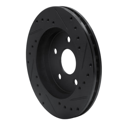R1 Concepts R1 91-92 Dodge Monaco Front Left Drilled & Slotted Black Brake Rotor