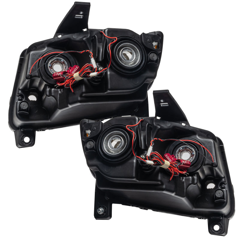 ORACLE Lighting Oracle 11-13 Jeep Grand Cherokee Pre-Assembled Halo Headlights (Non HID) Chrome - Red