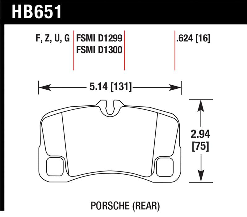 Hawk Performance Hawk 07-08 Porsche 911 Turbo/911 GT3/911 GT3 CUP Rear Ceramic Street Brake Pads