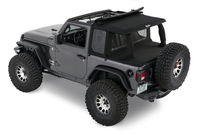 Bestop 18-26 Jeep Wrangler JL 2-Door Halftop Conversion Kit (Black Diamond)