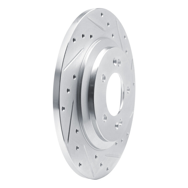R1 Concepts R1 19-22 Hyundai Veloster N Rear Right Drilled & Slotted Silver Brake Rotor