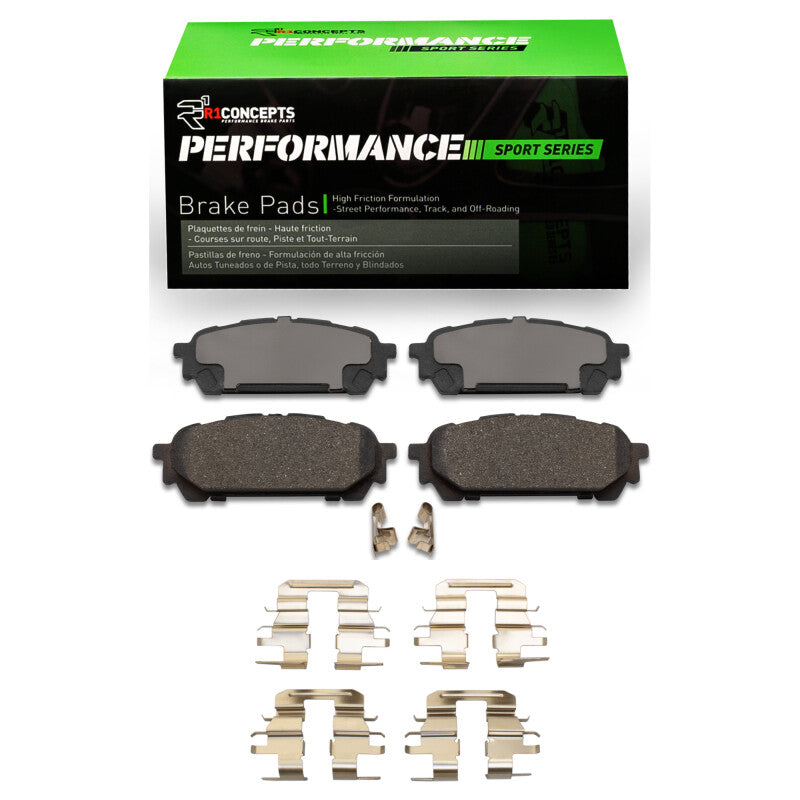 R1 Concepts R1 03-08 Saab 9-2X Rear Performance Sport Pads & Hardware Kit