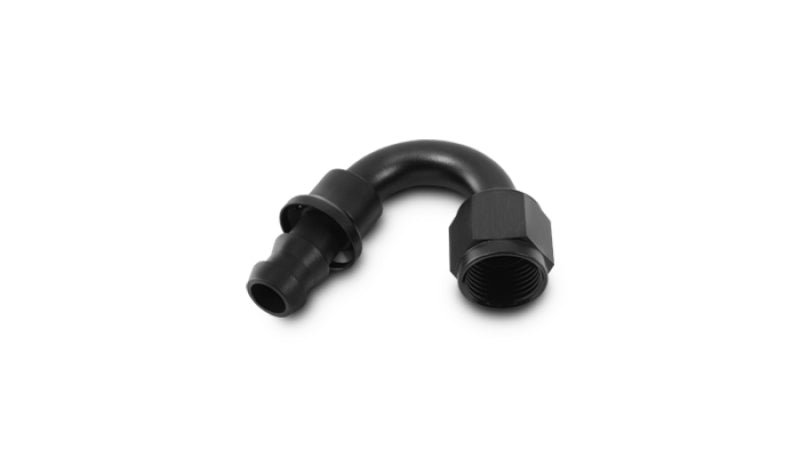 Vibrant -4AN Push-On 150 Degree Hose End Fitting