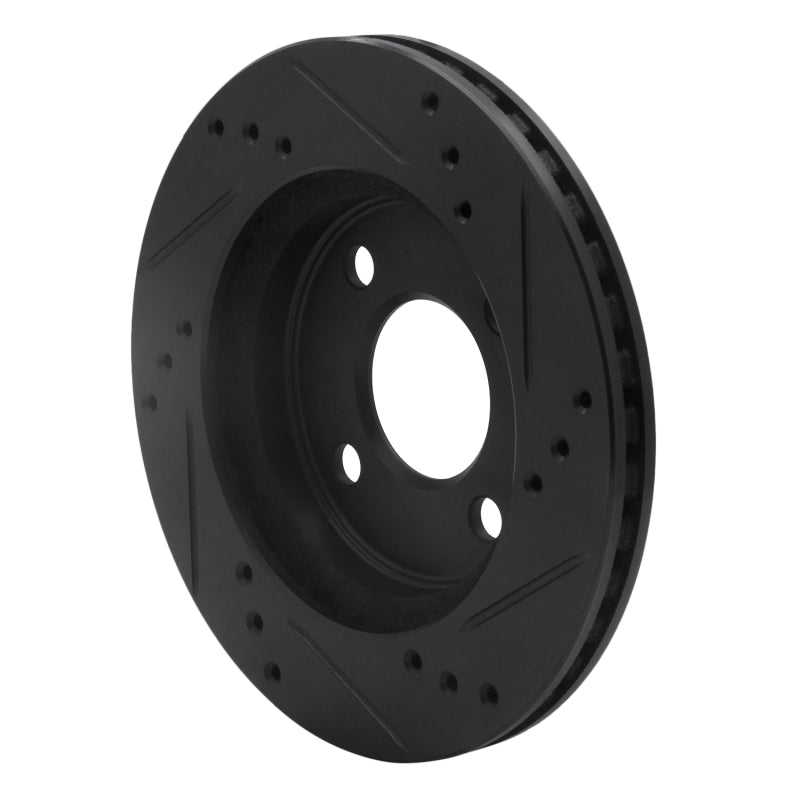 R1 Concepts R1 95-96 Dodge Neon (USA/Canada) Front Left Drilled & Slotted Black Brake Rotor