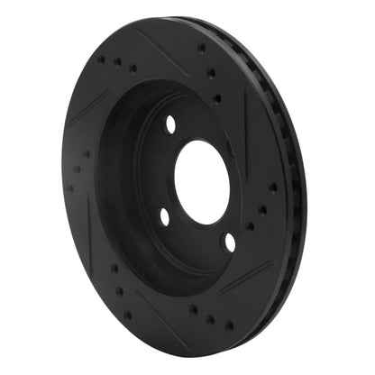 R1 Concepts R1 95-96 Dodge Neon (USA/Canada) Front Left Drilled & Slotted Black Brake Rotor