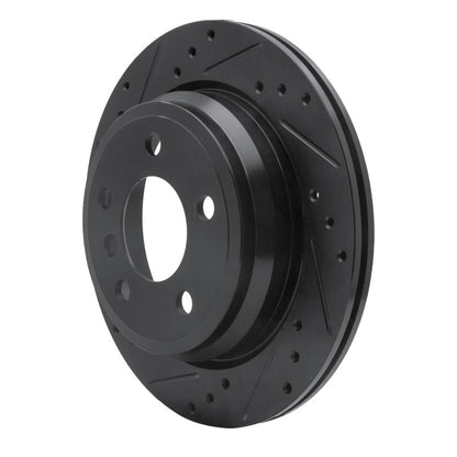 R1 Concepts R1 06-20 BMW 328I Rear Left Drilled & Slotted Black Brake Rotor