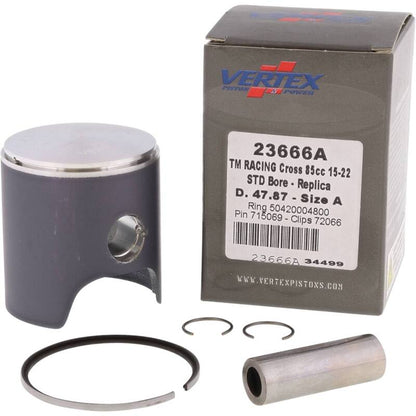 Vertex Pistons Vertex Piston 08-14 TM MX 85 85cc Cast Replica Piston Kit