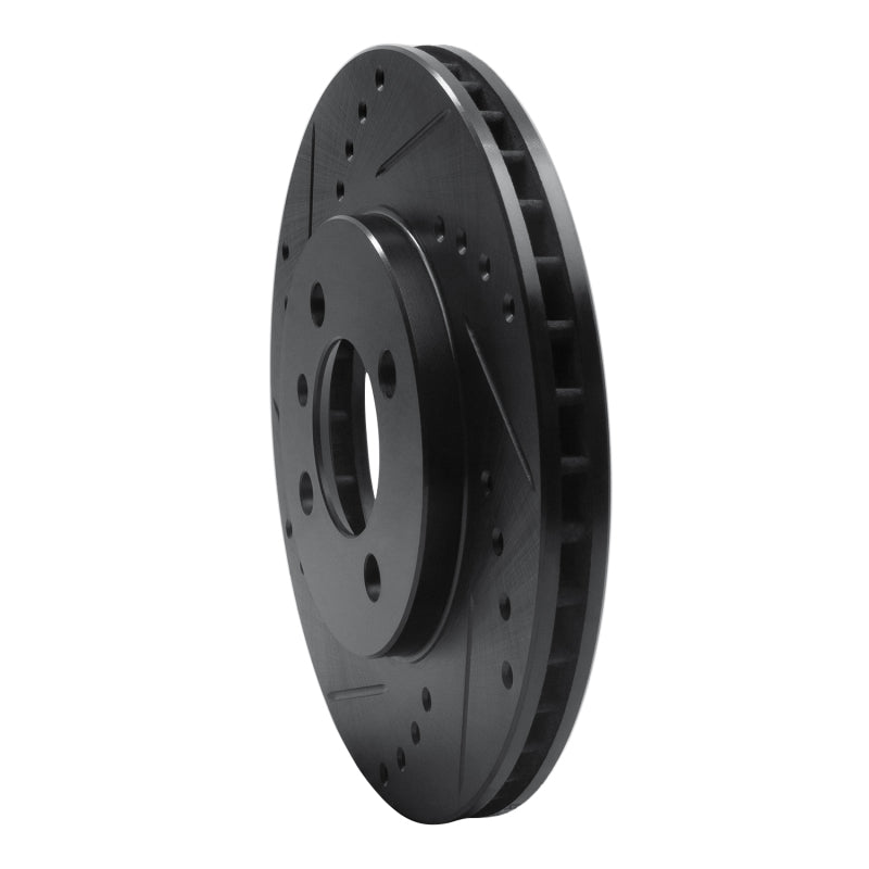 R1 Concepts R1 84-91 BMW 325I (USA/Canada) Front Left Drilled & Slotted Black Brake Rotor