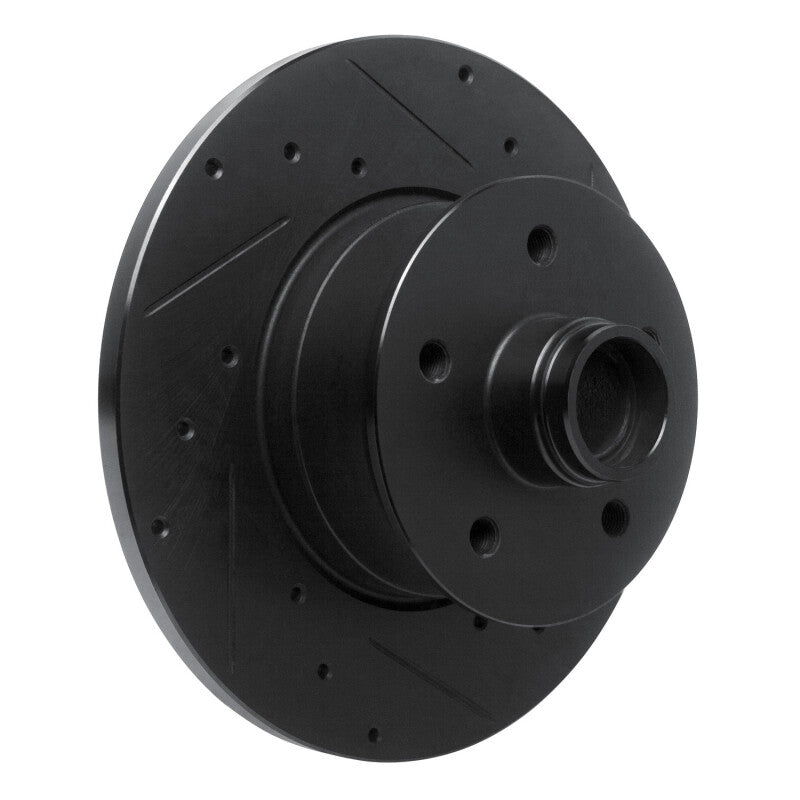 R1 Concepts R1 79-85 Volkswagen Type 2 Front Right Drilled & Slotted Black Brake Rotor