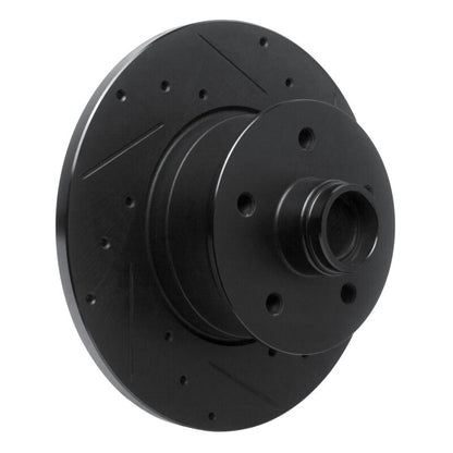R1 Concepts R1 79-85 Volkswagen Type 2 Front Right Drilled & Slotted Black Brake Rotor