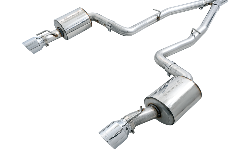 AWE Tuning 2017+ Dodge Charger 5.7L Touring Edition Exhaust - Non-Resonated - Chrome Silver Tips