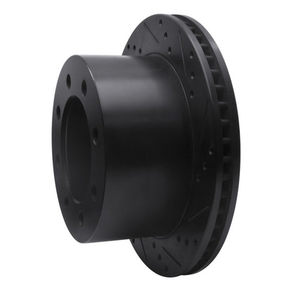 R1 Concepts R1 00-02 Dodge Ram 4000 (Mexico) Rear Right Drilled & Slotted Black Brake Rotor