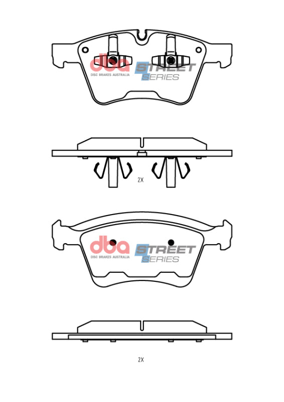 DBA 08-13 Mercedes-Benz GL320 (373mm Front Rotor) Front Street Series Brake Pads