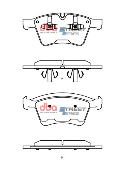 DBA 08-13 Mercedes-Benz GL320 (373mm Front Rotor) Front Street Series Brake Pads