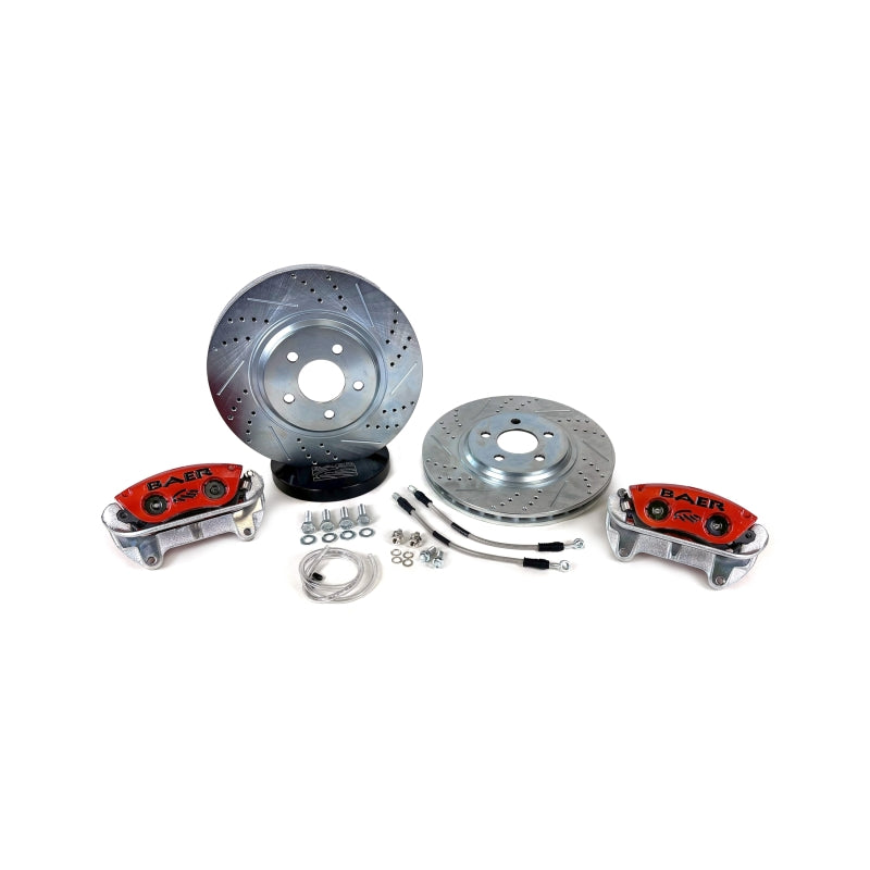 Baer Brakes 79-93 Ford Mustang w/ 94-04 SN95 Spindles 13in Classic Series Front Brake Kit - Red