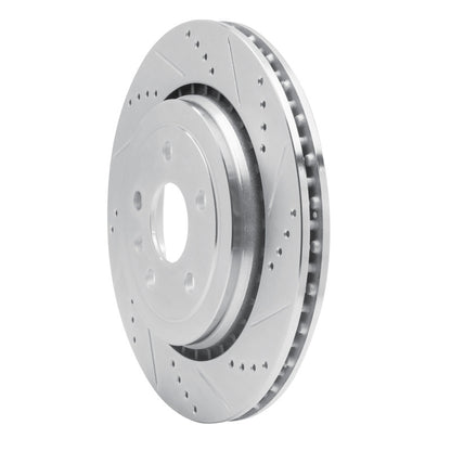 R1 Concepts R1 16-24 Cadillac ATS Rear Right Drilled & Slotted Silver Brake Rotor