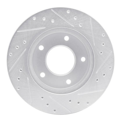 R1 Concepts R1 77-80 Buick LeSabre Rear Left Drilled & Slotted Silver Brake Rotor