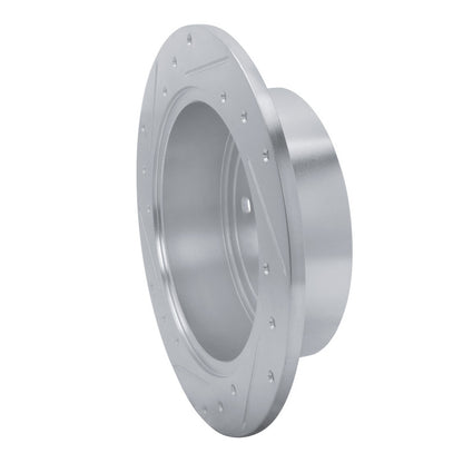 R1 Concepts R1 09-15 Toyota Venza Rear Right Drilled & Slotted Silver Brake Rotor