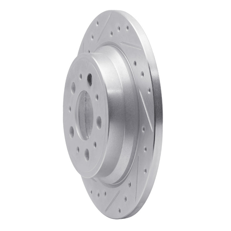 R1 Concepts R1 99-09 Volvo S60 Rear Left Drilled & Slotted Silver Brake Rotor