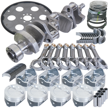 Eagle Chevy 350 1Pc 3.750in Crank 5.700in I-Beam Rods 4.040in Pistons 153 Tooth FP Balanced Assembly