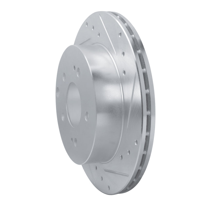 R1 Concepts R1 06-12 Mitsubishi Eclipse Rear Right Drilled & Slotted Silver Brake Rotor