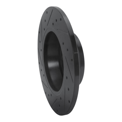 R1 Concepts R1 08-15 Audi TT Quattro Rear Right Drilled & Slotted Black Brake Rotor