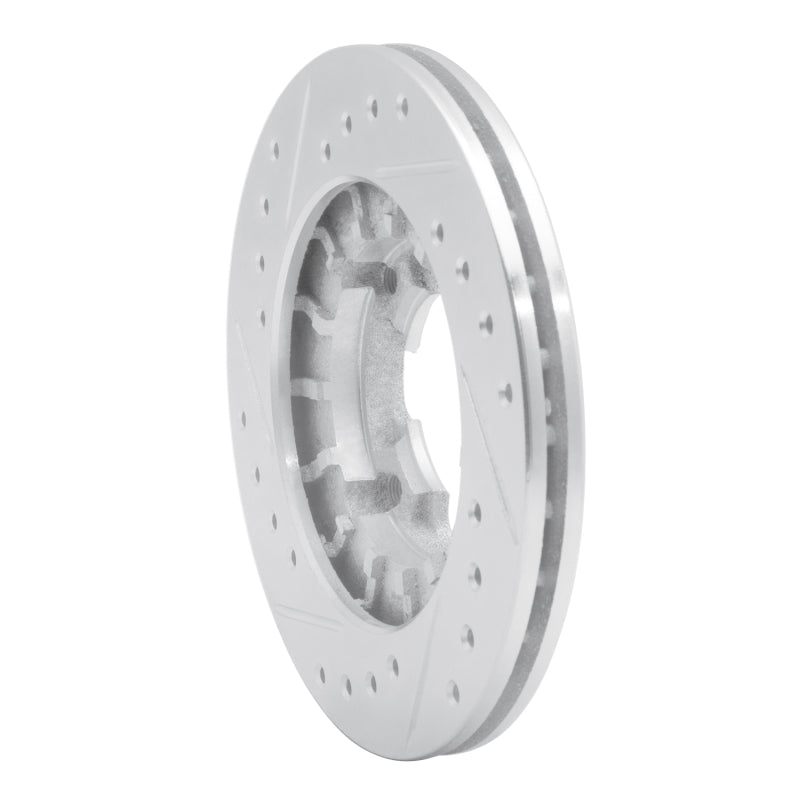 R1 Concepts R1 87-94 Subaru Justy Front Right Drilled & Slotted Silver Brake Rotor