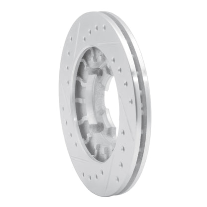 R1 Concepts R1 87-94 Subaru Justy Front Right Drilled & Slotted Silver Brake Rotor