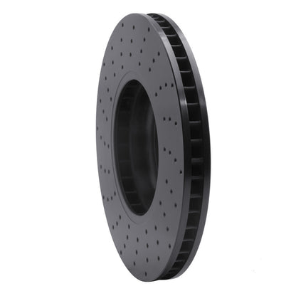 R1 Concepts R1 09-17 BMW 550i GT Right Front Drilled Black Brake Rotor